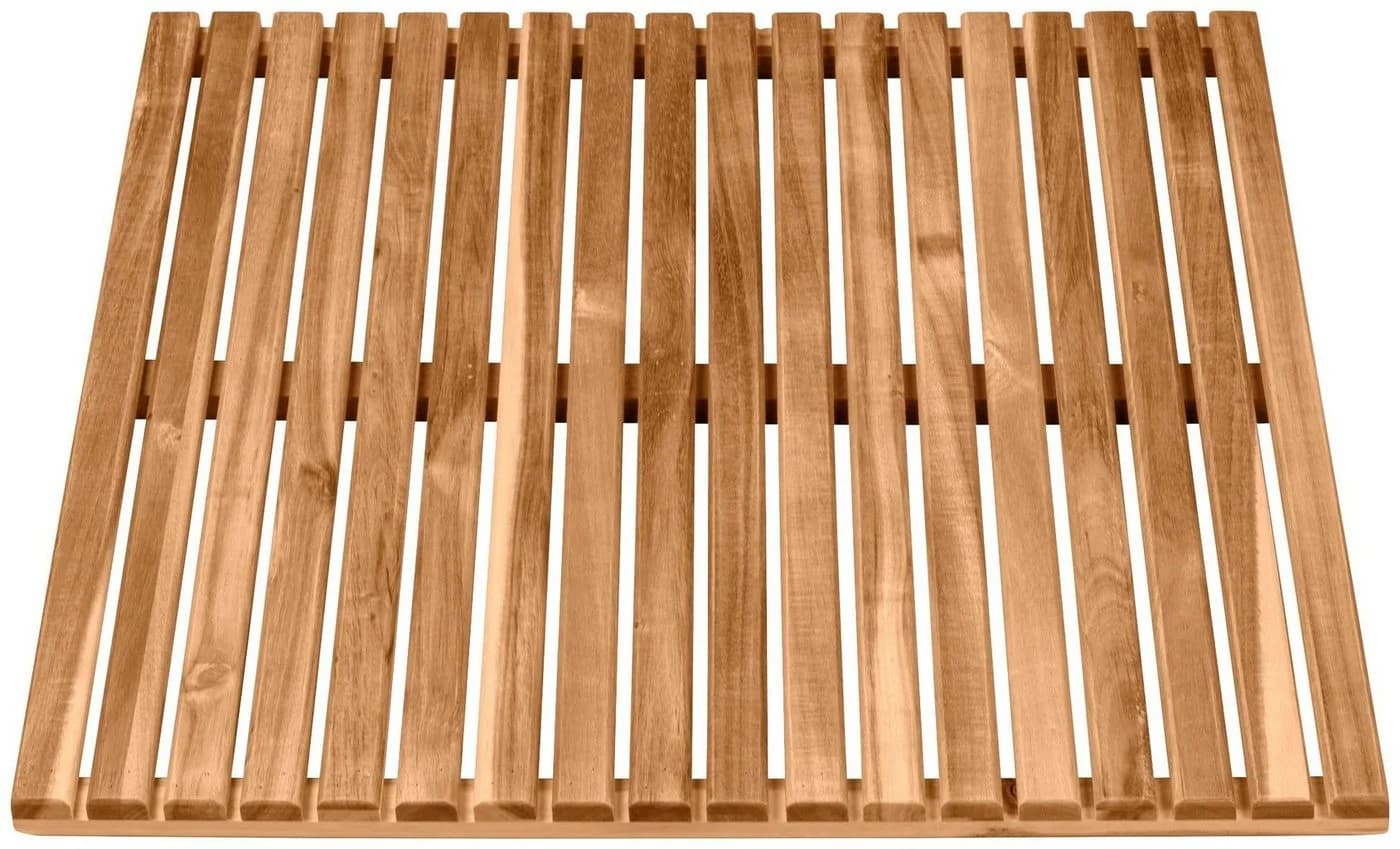 WENKO Saunabodenrost Acacia Beige Naturholz 55x55cm