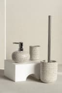 WENKO WC-Garnitur Pergole Beige Keramik mit Edelstahlstiel Bild 1