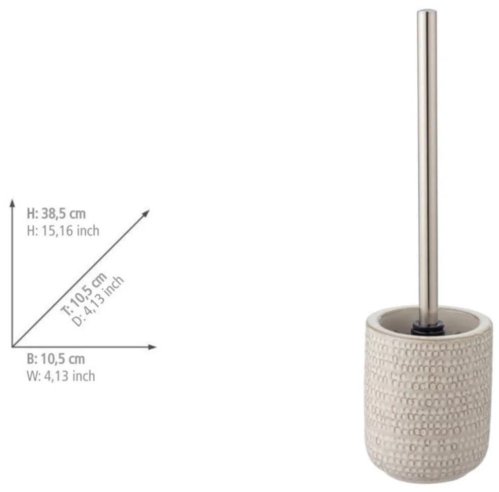 WENKO WC-Garnitur Pergole Beige Keramik mit Edelstahlstiel - Bild 4
