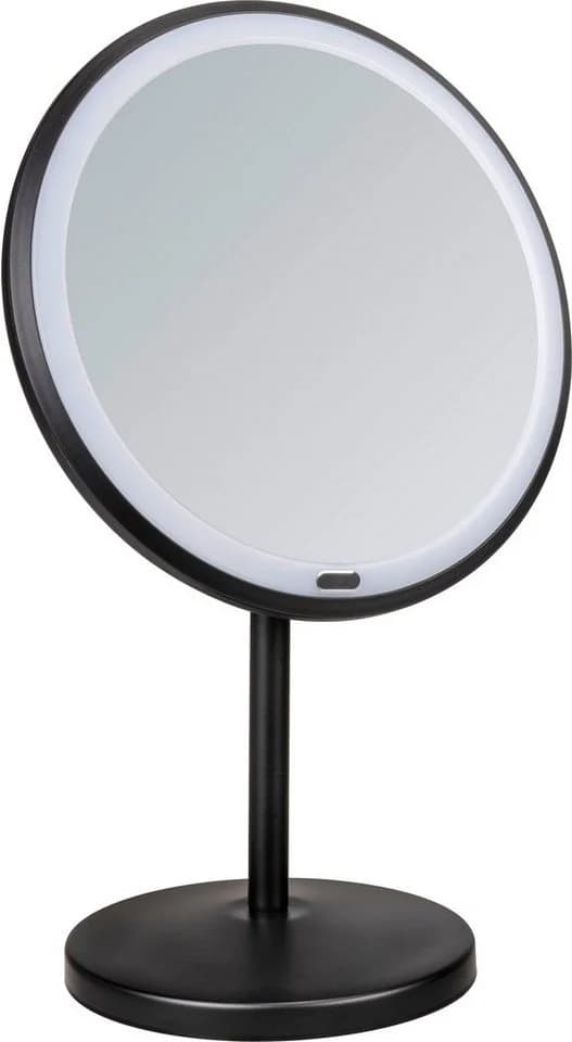 WENKO Kosmetikspiegel Onno Schwarz LED Touch