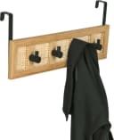 WENKO Türgarderobe Allegre mit 4 Haken - Bambus Rattan Boho Schwarz Bild 4