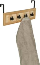 WENKO Türgarderobe Allegre mit 4 Haken - Bambus Rattan Boho Schwarz Bild 5