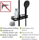 WENKO Duschablage Libertà Schwarz matt ohne Bohren Bild 5