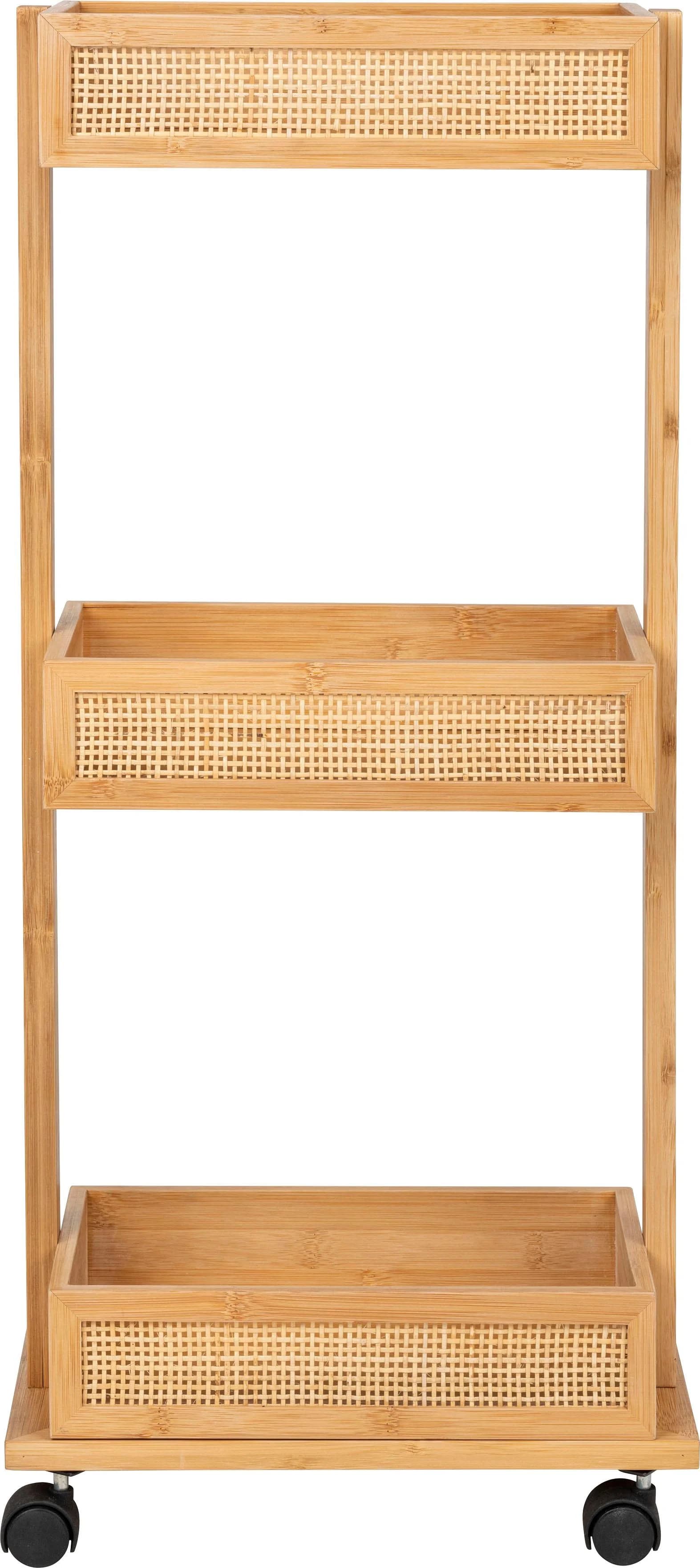 WENKO Badregal Allegre Bambus Rattan Boho Style Beige