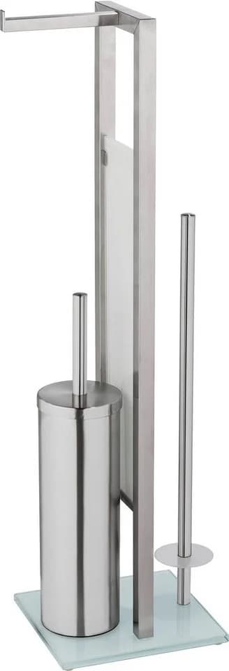 WENKO WC-Garnitur Rivalta Standgarnitur mit Toilettenpapierhalter und WC-Bürste
