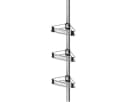 WENKO Teleskopregal Duschecke Purio Grau Silber 3 Ablagen Bild 2