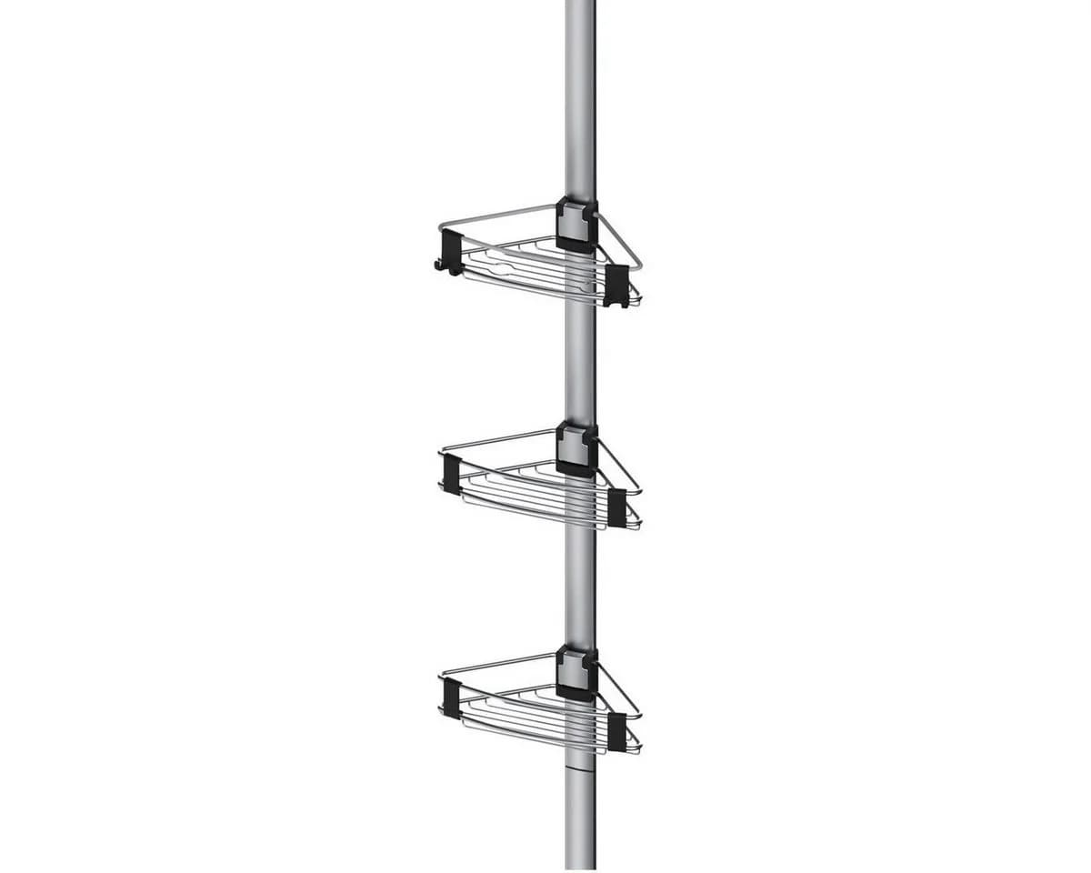 WENKO Teleskopregal Duschecke Purio Grau Silber 3 Ablagen - Bild 2