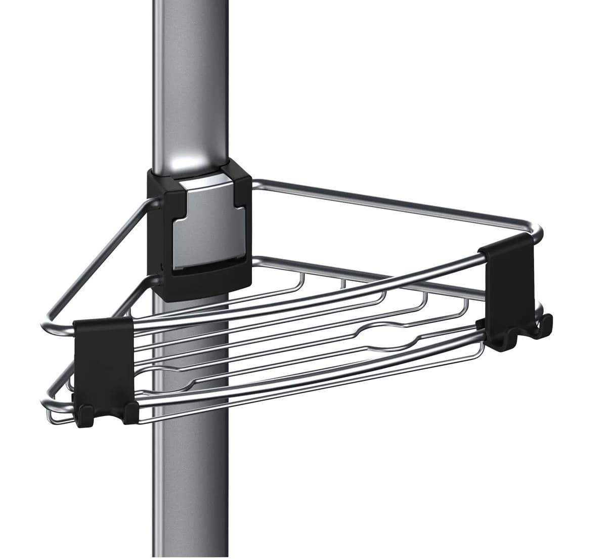 WENKO Teleskopregal Duschecke Purio Grau Silber 3 Ablagen - Bild 3