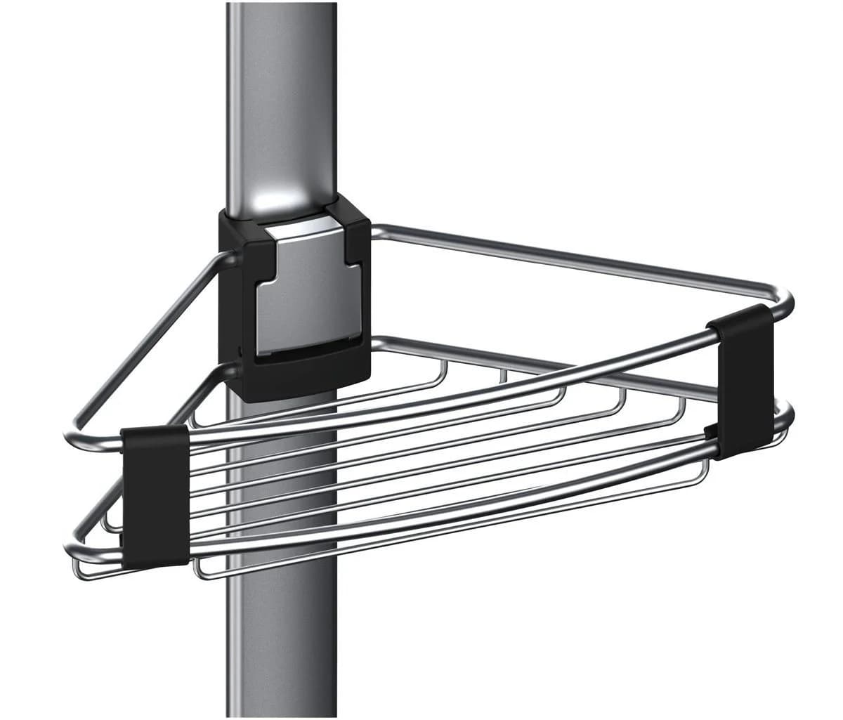 WENKO Teleskopregal Duschecke Purio Grau Silber 3 Ablagen - Bild 4