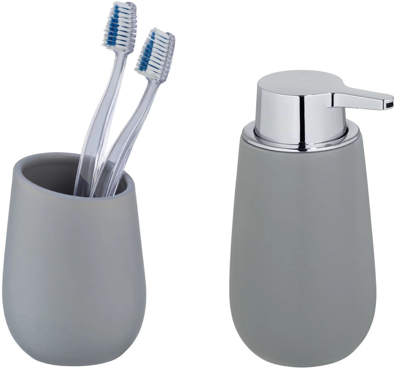 WENKO Badaccessoire-Set Badi 2-tlg. Grau Keramik - Bild 2