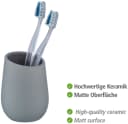 WENKO Badaccessoire-Set Badi 2-tlg. Grau Keramik Bild 3