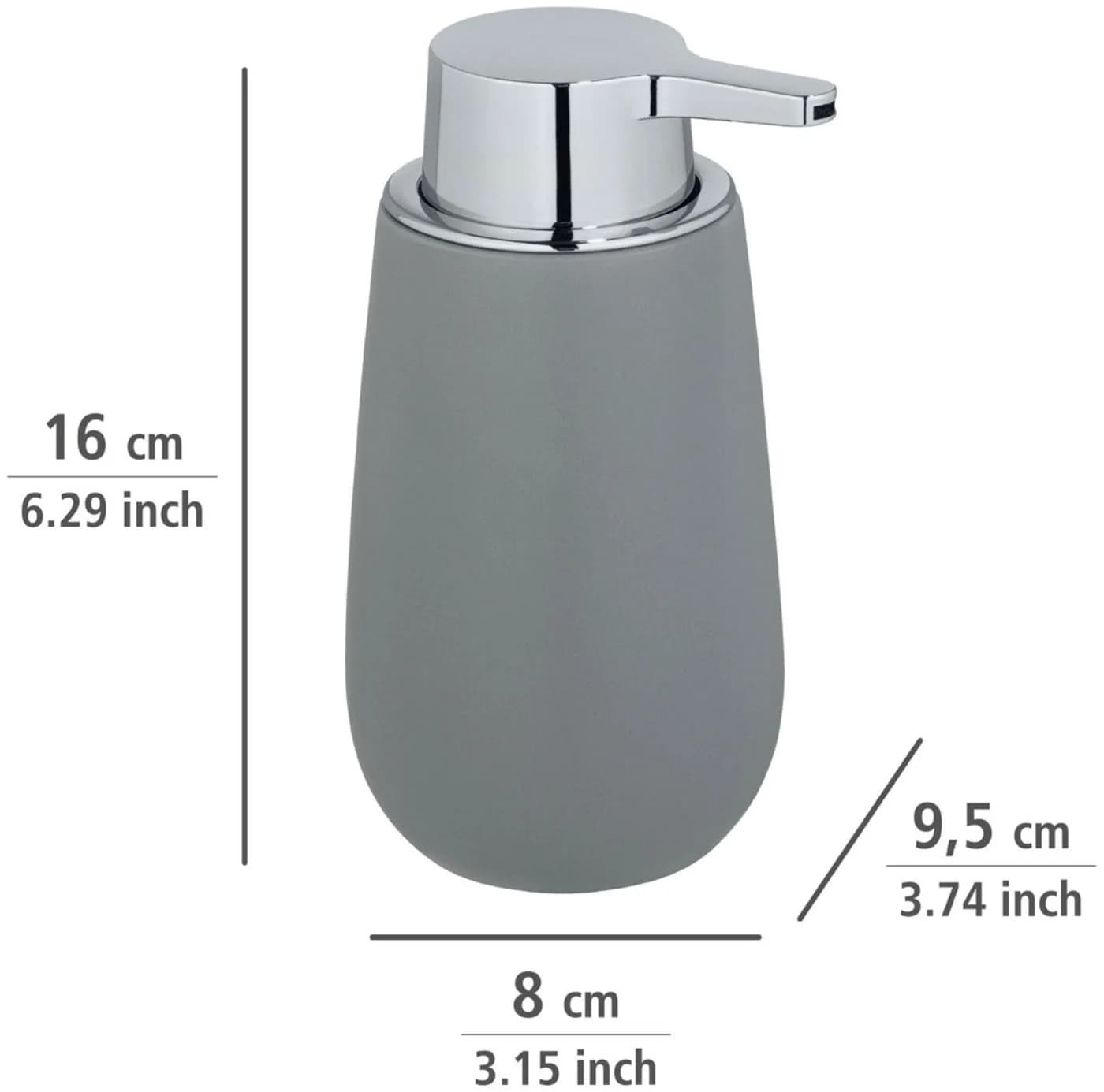 WENKO Badaccessoire-Set Badi 2-tlg. Grau Keramik - Bild 5