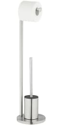 WENKO WC-Garnitur Ferla Silber Edelstahl mit Toilettenpapierhalter Bild 2