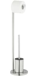 WENKO WC-Garnitur Ferla Silber Edelstahl mit Toilettenpapierhalter Bild 5