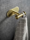 WENKO Wandhaken Turbo-Loc® Duo Gold Matt Edelstahl Bild 1