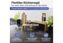 WENKO Küchenregal Vali 2-tlg. Akazienholz Schwarz Braun Bild 1