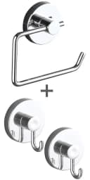 WENKO Toilettenpapierhalter Milazzo Silber glänzend mit Wandhaken Bild 2