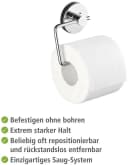 WENKO Toilettenpapierhalter Milazzo Silber glänzend mit Wandhaken Bild 3