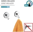 WENKO Toilettenpapierhalter Milazzo Silber glänzend mit Wandhaken Bild 4
