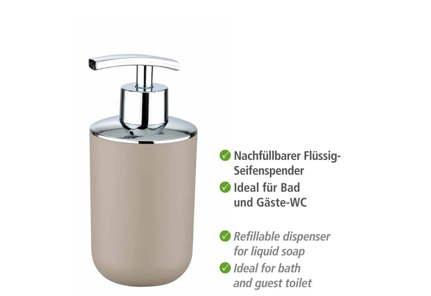 Badaccessoire-Set WENKO "Brasil" Taupe Kunststoff - Bild 4