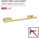WENKO Handtuchstange Orea Gold Matt Bohrfrei Edelstahl Bild 5