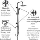 WENKO Duschsystem Cuadro Schwarz mit Regendusche und Handbrause Bild 5