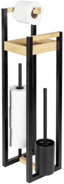 WENKO WC-Garnitur Braidi Braun Bambus 4-in-1 Bild 2