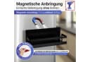 WENKO Gewürzregal Ima Schwarz Magnetisch Pulverbeschichtetes Metall Bild 3