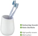 WENKO Badaccessoire-Set Badi 2-tlg. Seifenspender & Zahnputzbecher Keramik Bild 1