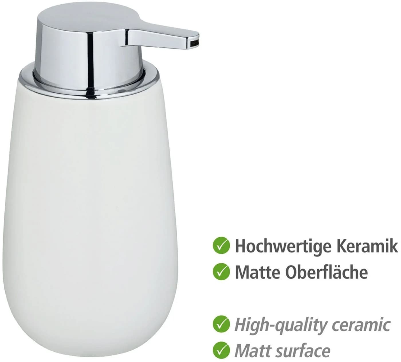 WENKO Badaccessoire-Set Badi 2-tlg. Seifenspender & Zahnputzbecher Keramik - Bild 3