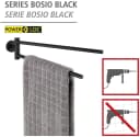 WENKO Handtuchhalter Bosio Schwarz Edelstahl 2-armig Bild 1
