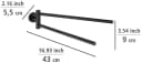 WENKO Handtuchhalter Bosio Schwarz Edelstahl 2-armig Bild 4