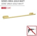 WENKO Handtuchstange Turbo-Loc Uno Orea Gold Edelstahl Handtuchhalter Bohrfrei Bild 5