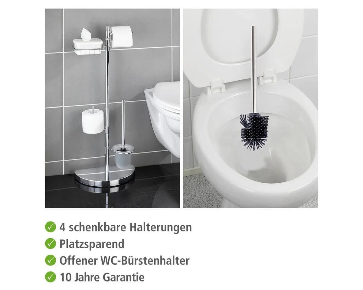 WENKO WC-Garnitur Raumsparwunder Silber mit Halter - Bild 4