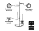 WENKO WC-Garnitur Raumsparwunder Silber mit Halter Bild 5
