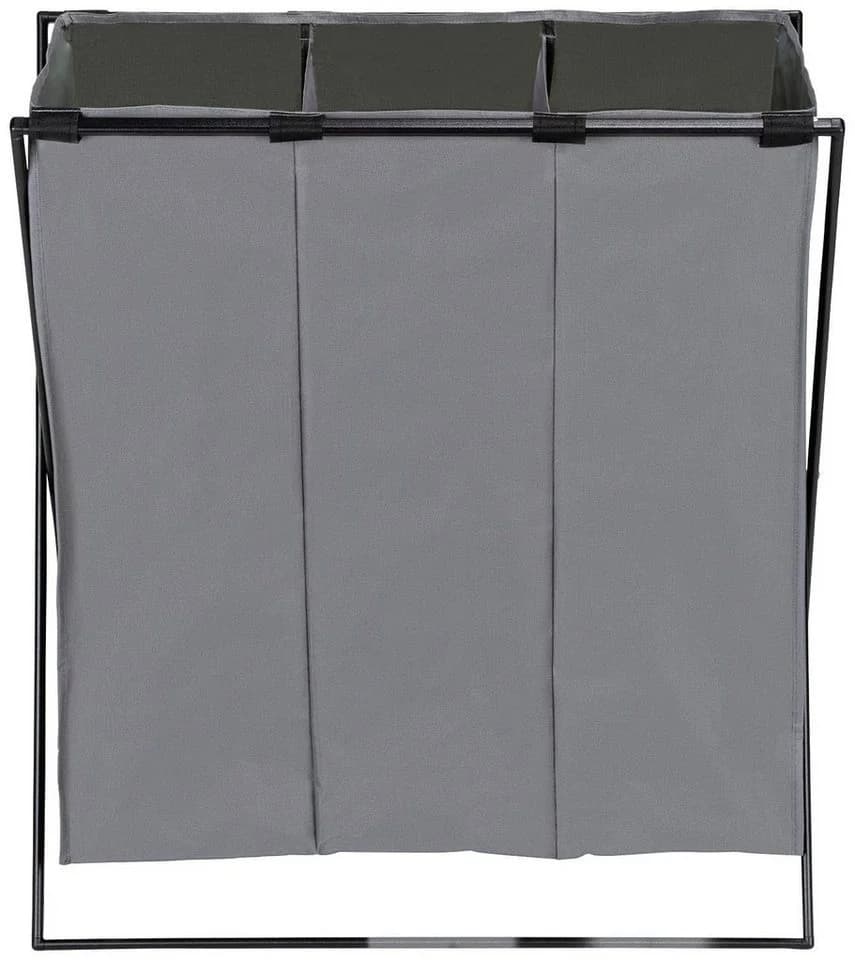 Wenko Wäschesortierer Trio XL Grau Schwarz 3 Fächer - Bild 3
