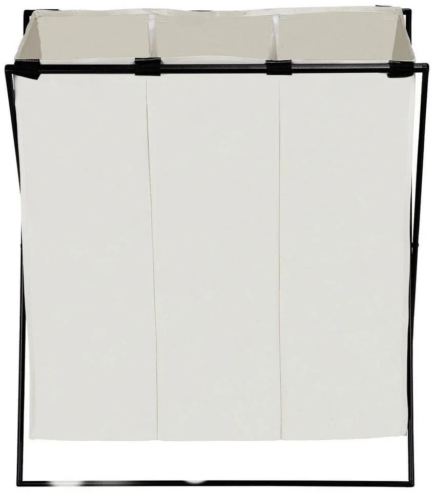 WENKO Wäschesortierer Trio XL Beige Schwarz 3 Fächer - Bild 2