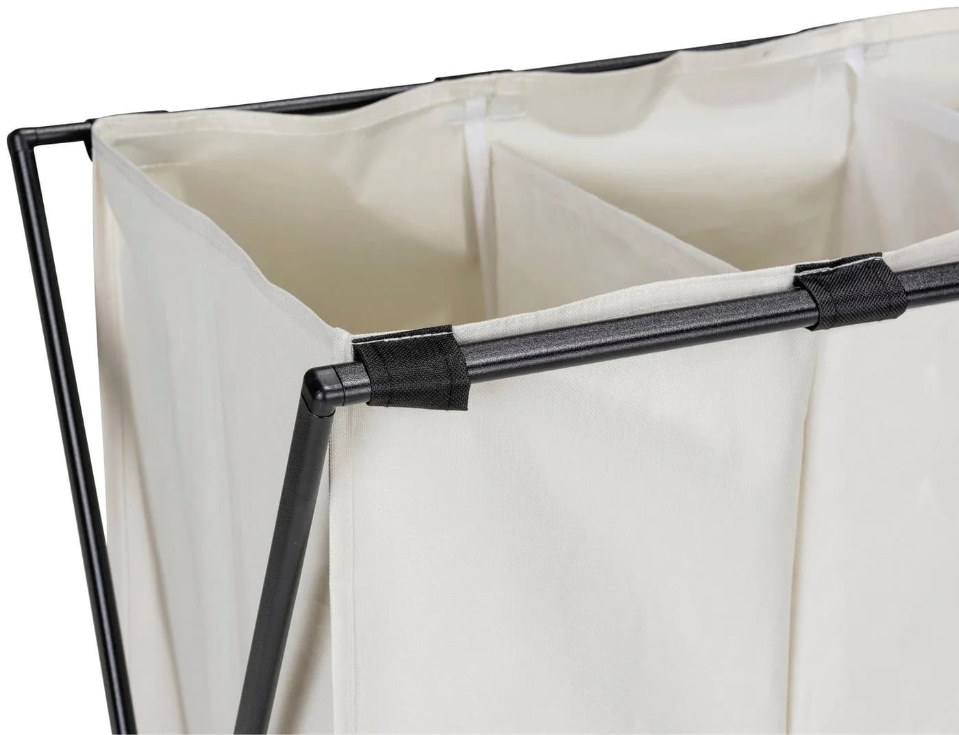 WENKO Wäschesortierer Trio XL Beige Schwarz 3 Fächer - Bild 5