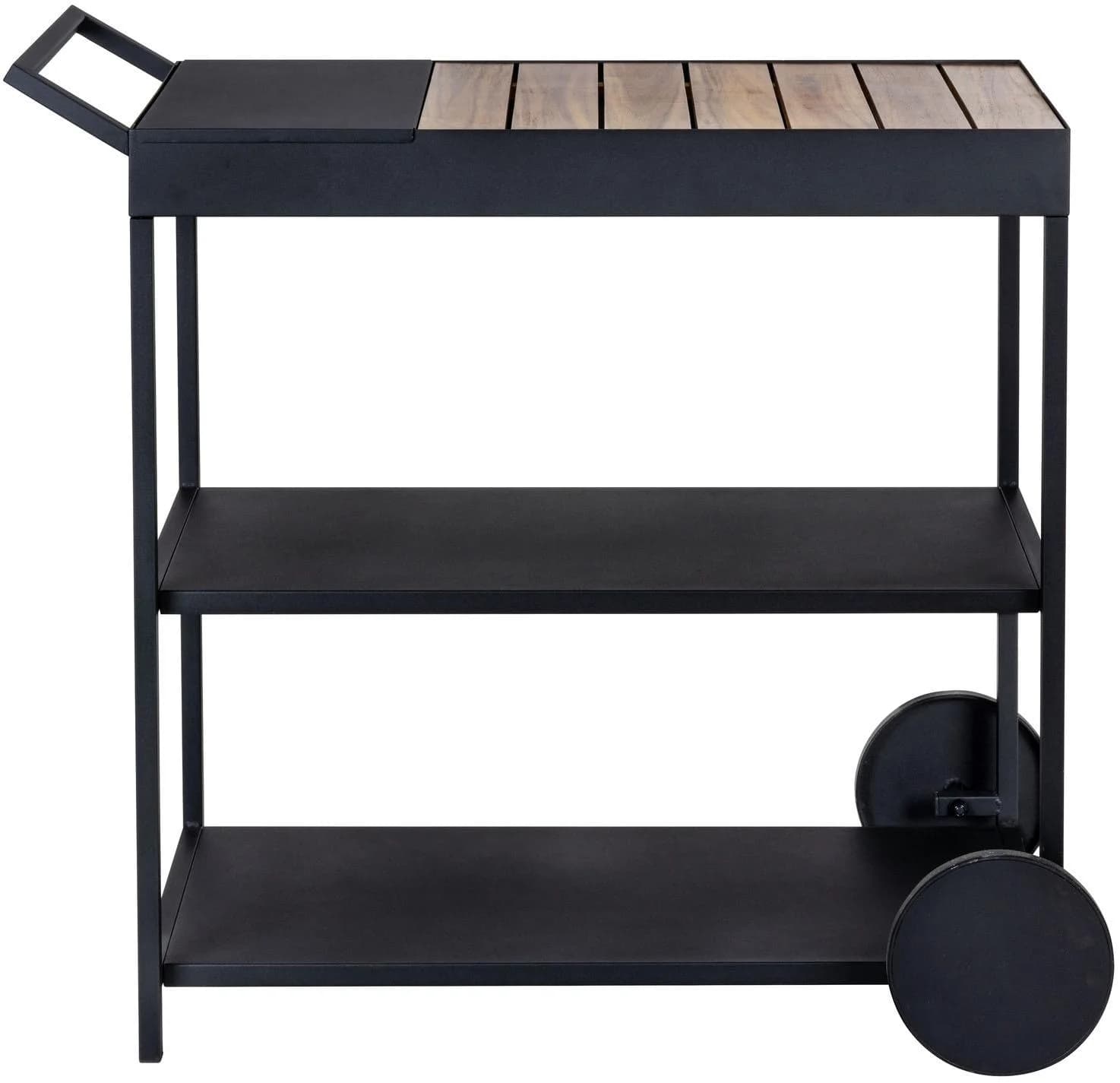 WENKO Servierwagen Modell Miro Schwarz/Natur Metall