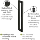 WENKO Handtuchhalter Reitani Schwarz Matt Wandhalter Bild 2