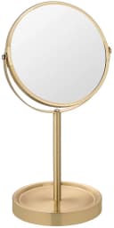 WENKO Standspiegel Modell Alata Gold Kosmetikspiegel mit Vergrößerung Bild 1