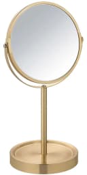 WENKO Standspiegel Modell Alata Gold Kosmetikspiegel mit Vergrößerung Bild 2