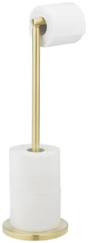 WENKO Toilettenpapierhalter 2in1 aus Edelstahl Gold Bild 1