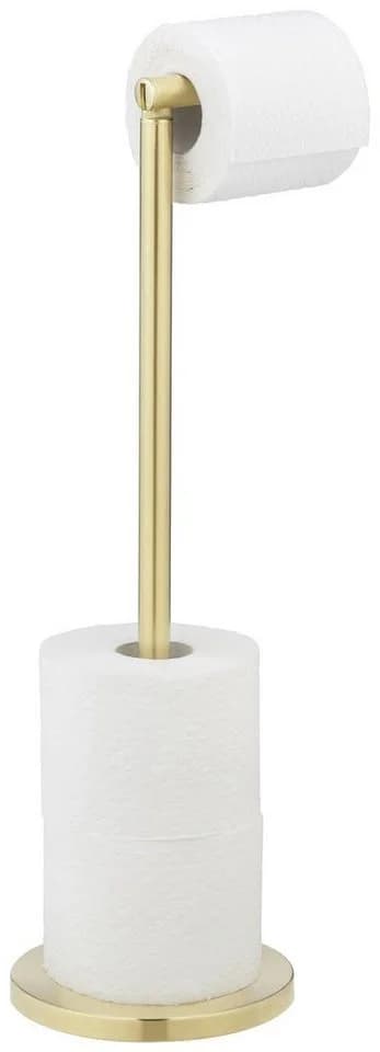 WENKO Toilettenpapierhalter 2in1 aus Edelstahl Gold