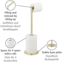 WENKO Toilettenpapierhalter 2in1 aus Edelstahl Gold Bild 4