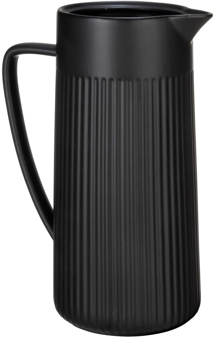 Schöner Wohnen Kollektion Karaffe REFIA Schwarz Steinzeug 1,25l