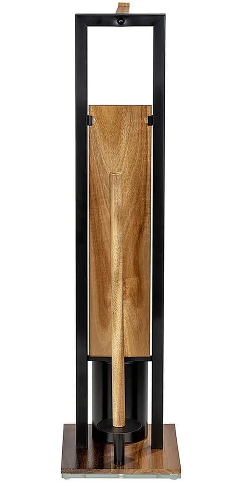 WENKO WC-Garnitur Rivalta Acacia Braun Metall Holz
