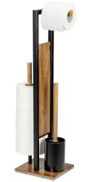 WENKO WC-Garnitur Rivalta Acacia Braun Metall Holz Bild 2