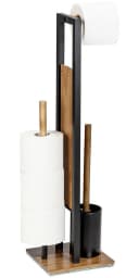 WENKO WC-Garnitur Rivalta Acacia Braun Metall Holz Bild 3