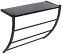 Wenko Wandregal Tarderia Schwarz Glas Metall mit Handtuchstangen Bild 1